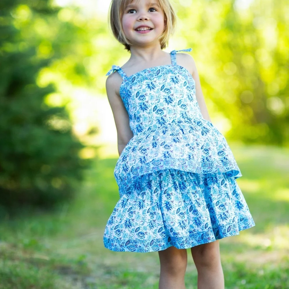 Janie and jack tiered floral dress tiered fluffy